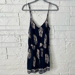 BOHO LIGHTWEIGHT ROMPER - BLACK & TAN - SIZE LARGE